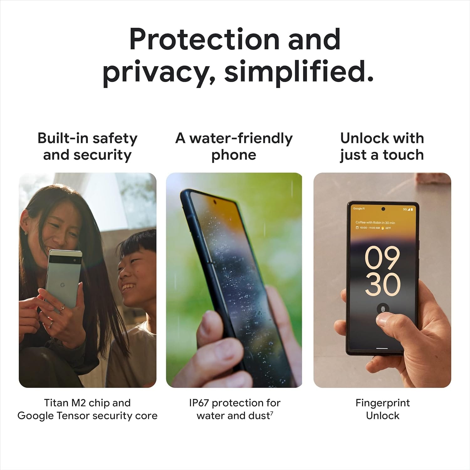 Google Pixel 6a Unlocked 5G Android Phone, 12 Megapixel Camera, 24-Hour Battery, Works with All Carriers, Charcoal