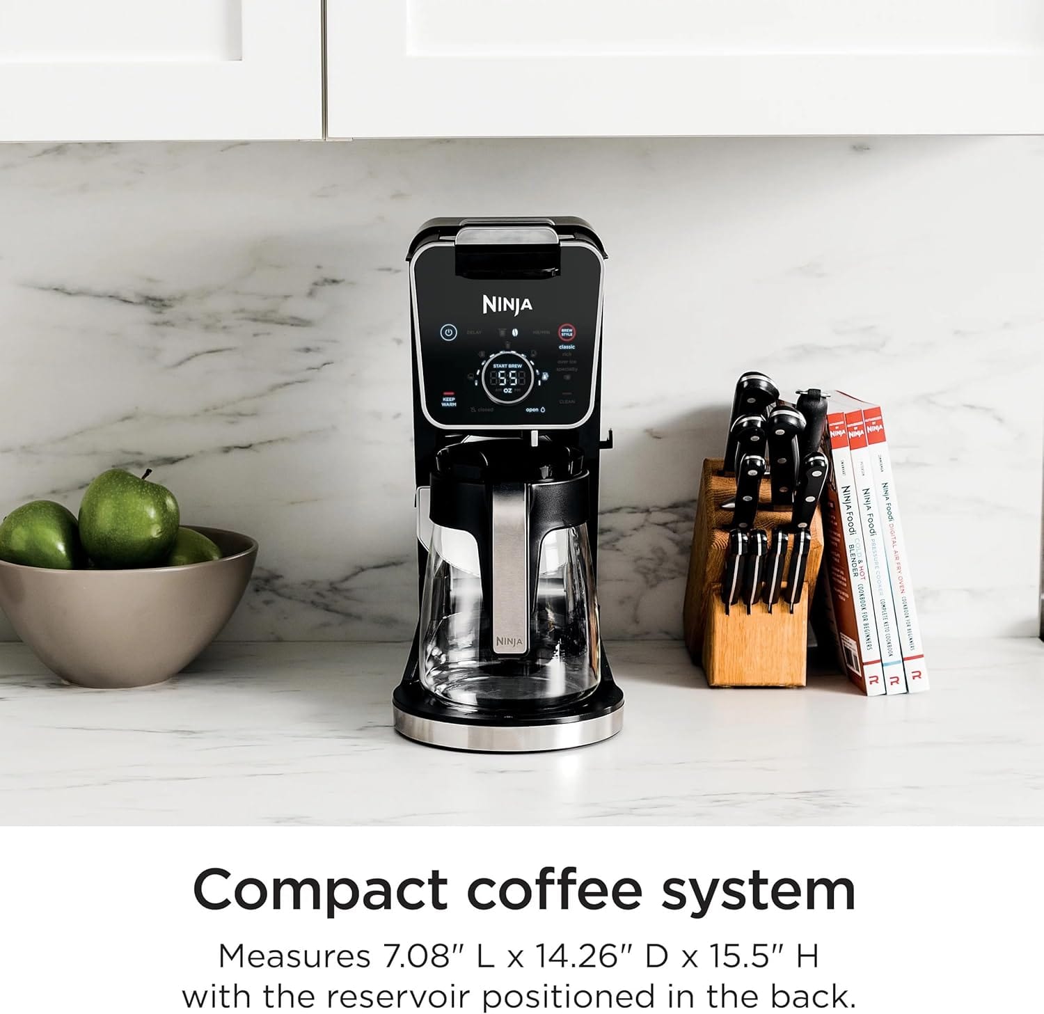 Ninja DualBrew Pro Specialty 12-Cup Coffee Maker with Glass Carafe, K-Cup, 4 Brew Styles, Built-In Frother, Black - Certified Refurbished