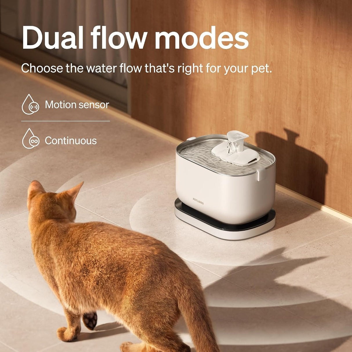 Petlibro Cordless Cat Water Fountain, Battery Operated, 2.5L/84oz Dockstream, White - Certified Refurbished