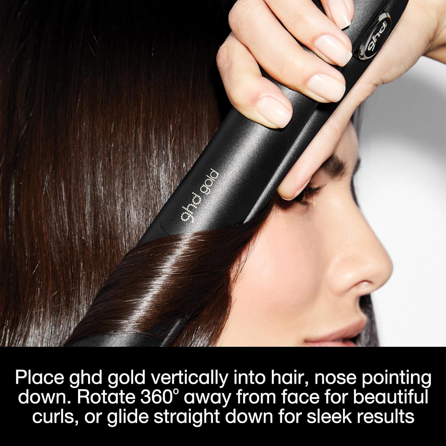 ghd Gold 0.5"- 2" Flat Iron Hair Straightener, Professional Ceramic Styling Tool for Smoother, Stronger Hair & Color Protection