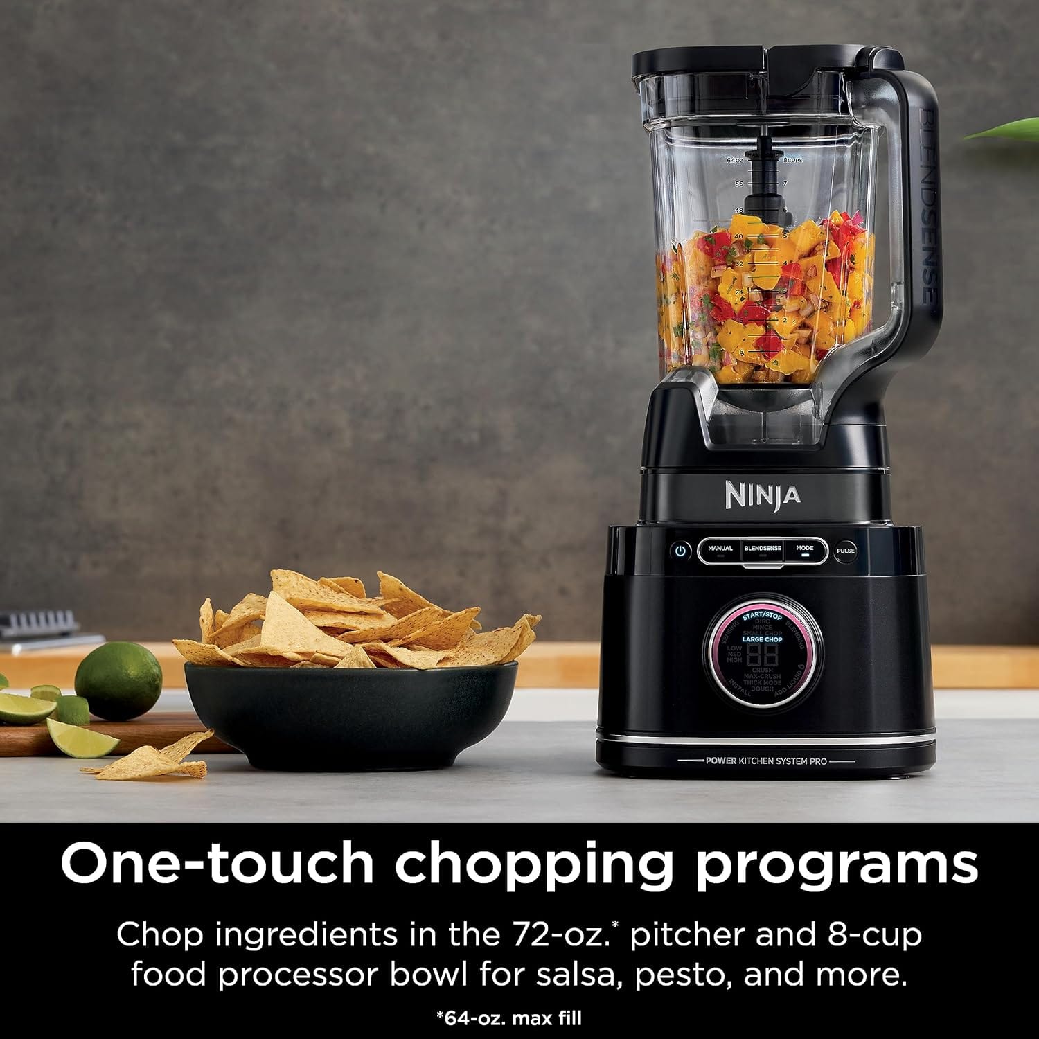 Ninja Detect Kitchen System Power Blender Plus Processor Pro with BlendSense Technology, Black - Certified Refurbished