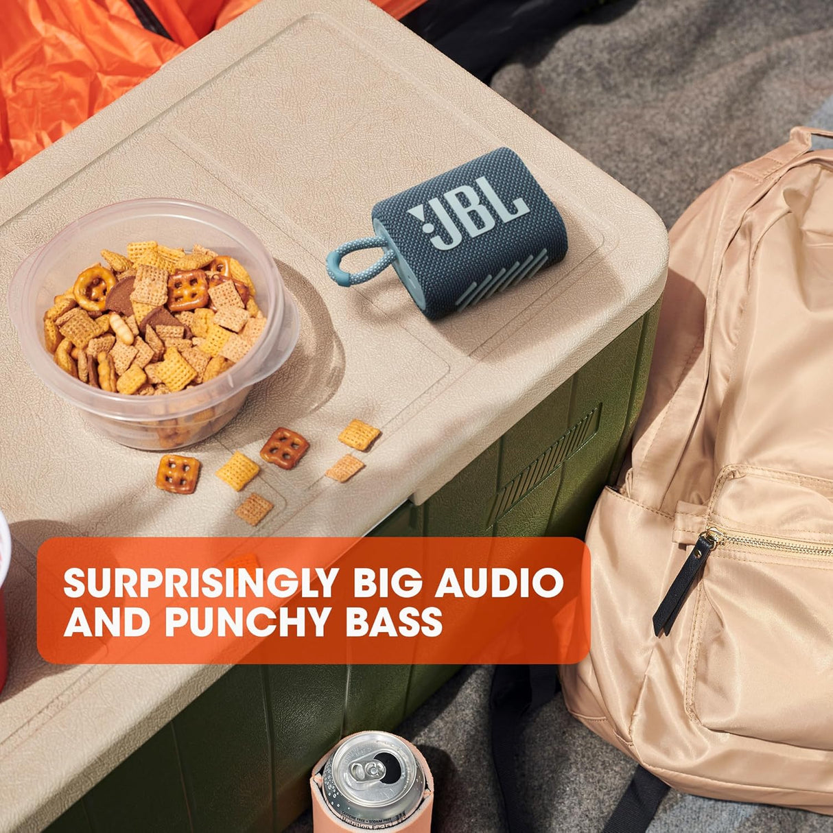 JBL Go 3 Portable Bluetooth Speaker, White - Certified Refurbished