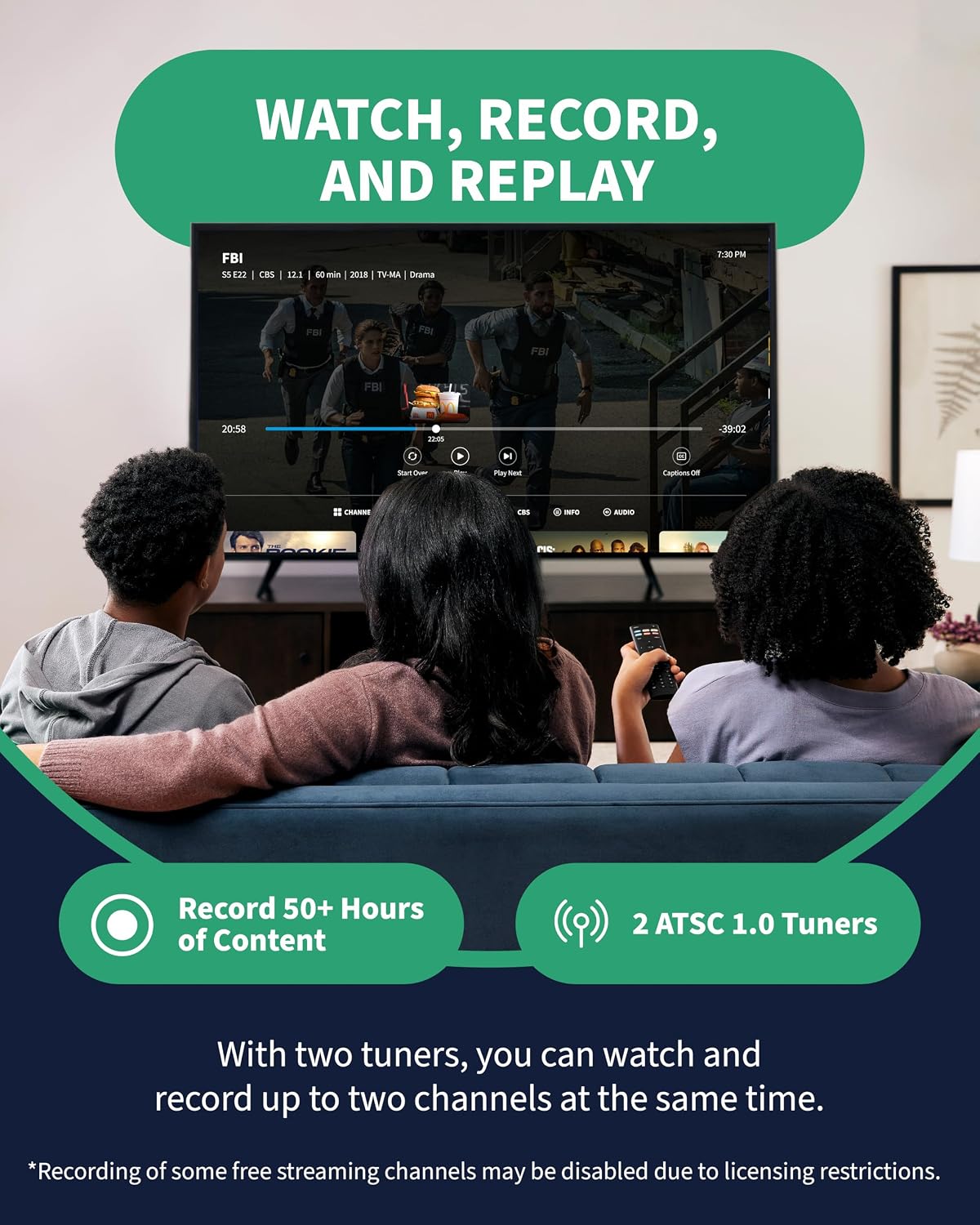 Tablo 4th Gen 2-Tuner Over-The-Air (OTA) DVR with 35-Mile Indoor TV Antenna - Certified Refurbished