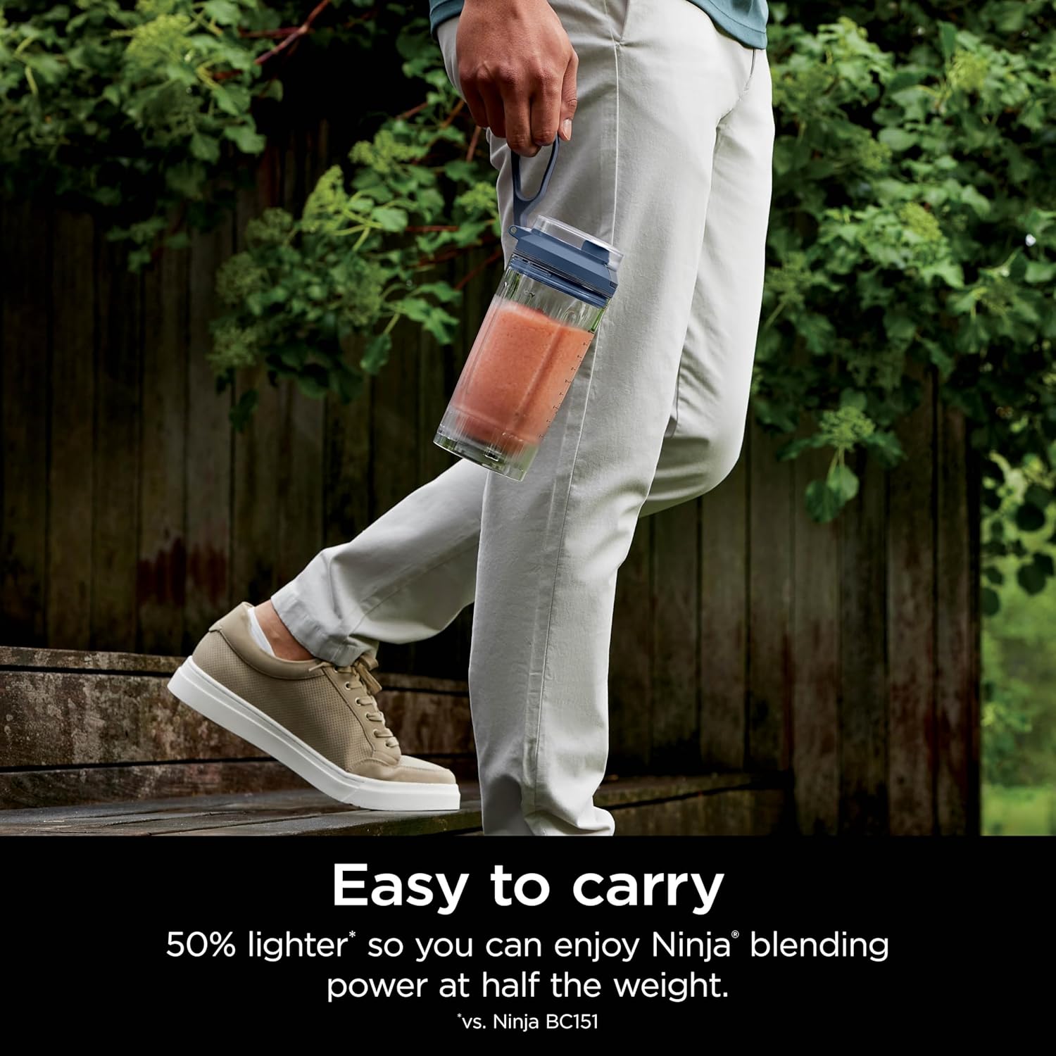 Ninja Blast Max Personal Cordless Blender for Smoothies, Blend, Ice Crush, 22 oz. Twist & Go Vessel, Navy - Certified Refurbished