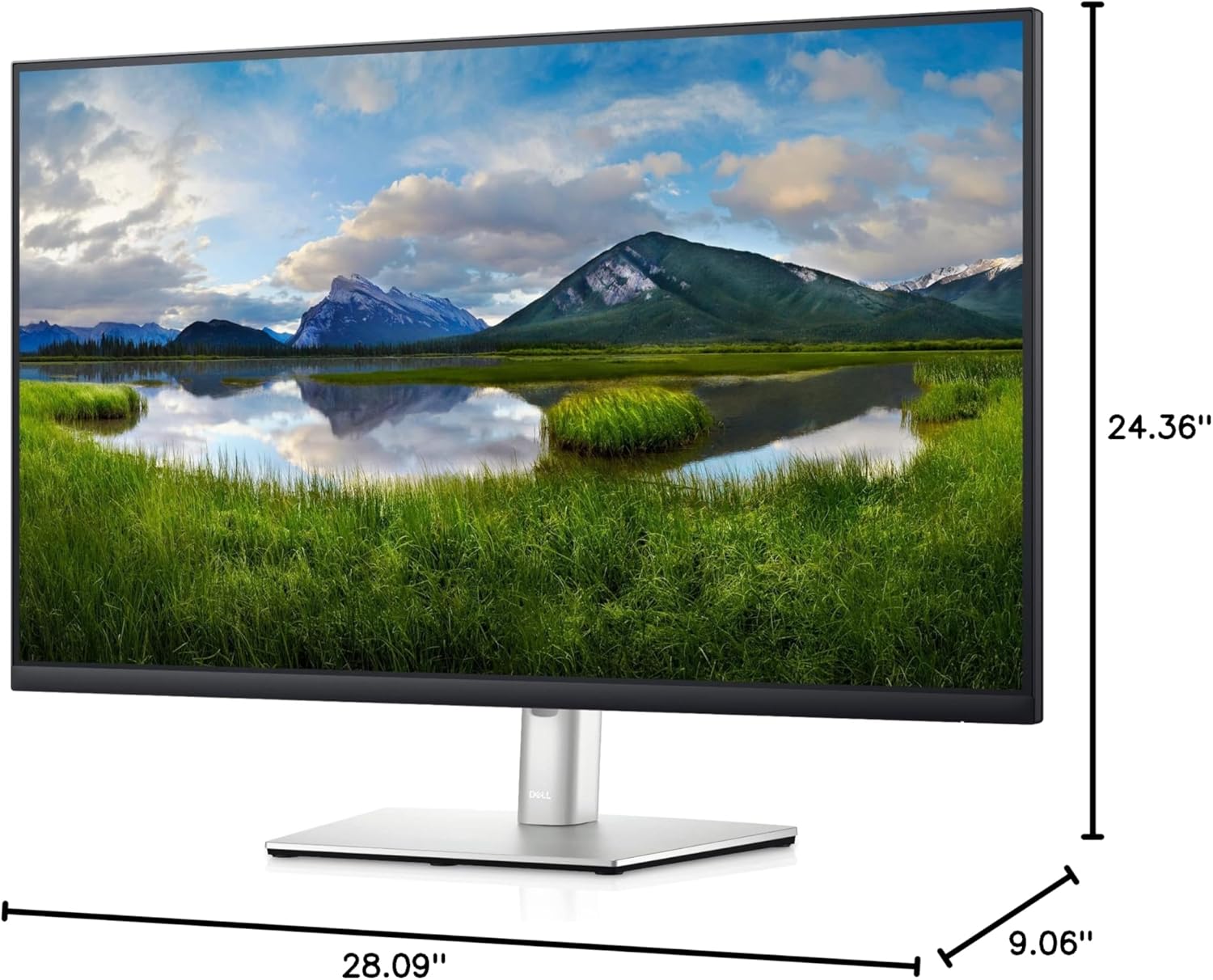 Dell 31.5" QHD Wide 1440p LCD Monitor, 16:9, B Grade, Black - Refurbished