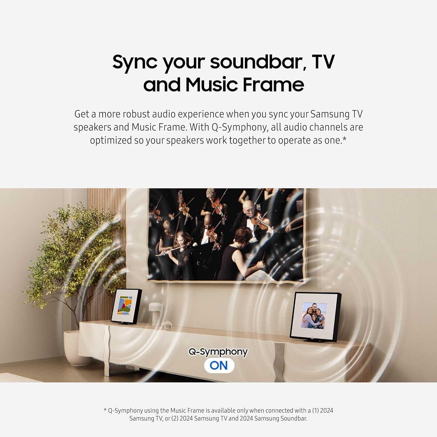 Samsung LS60D Music Frame Smart Speaker with Dolby Atmos Audio, Q-Symphony, Customizable Design, Wireless Wi-Fi and Bluetooth Music Streaming