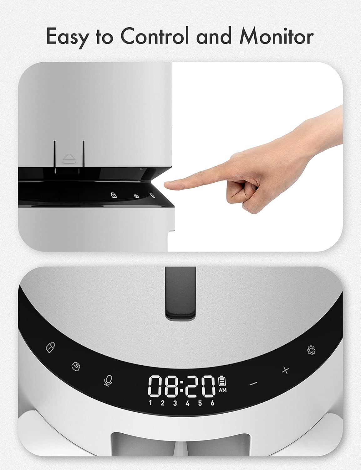 PETLIBRO Granary 5L Automatic Pet Feeder, Double Tray, White - Certified Refurbished