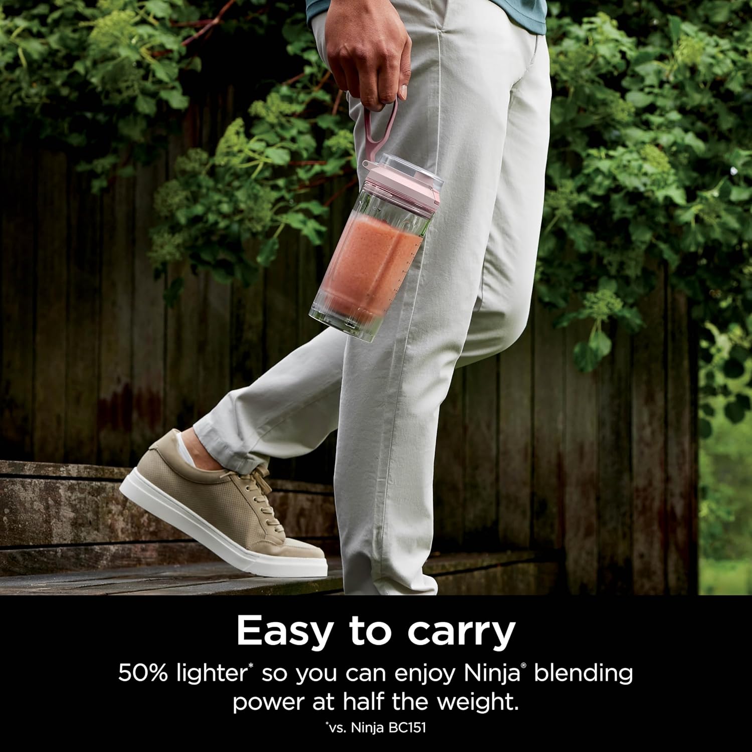 Ninja Blast Max Personal Cordless Blender for Smoothies, Blend, Ice Crush, 22 oz. Twist & Go Vessel, Pink - Certified Refurbished