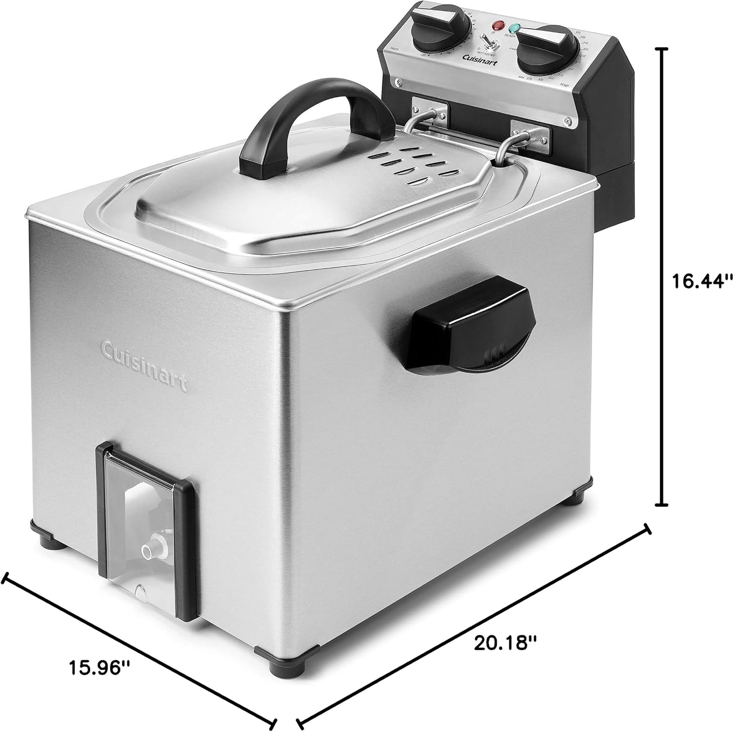 Cuisinart Extra-Large Rotisserie Deep Fryer, Silver - Certified Refurbished