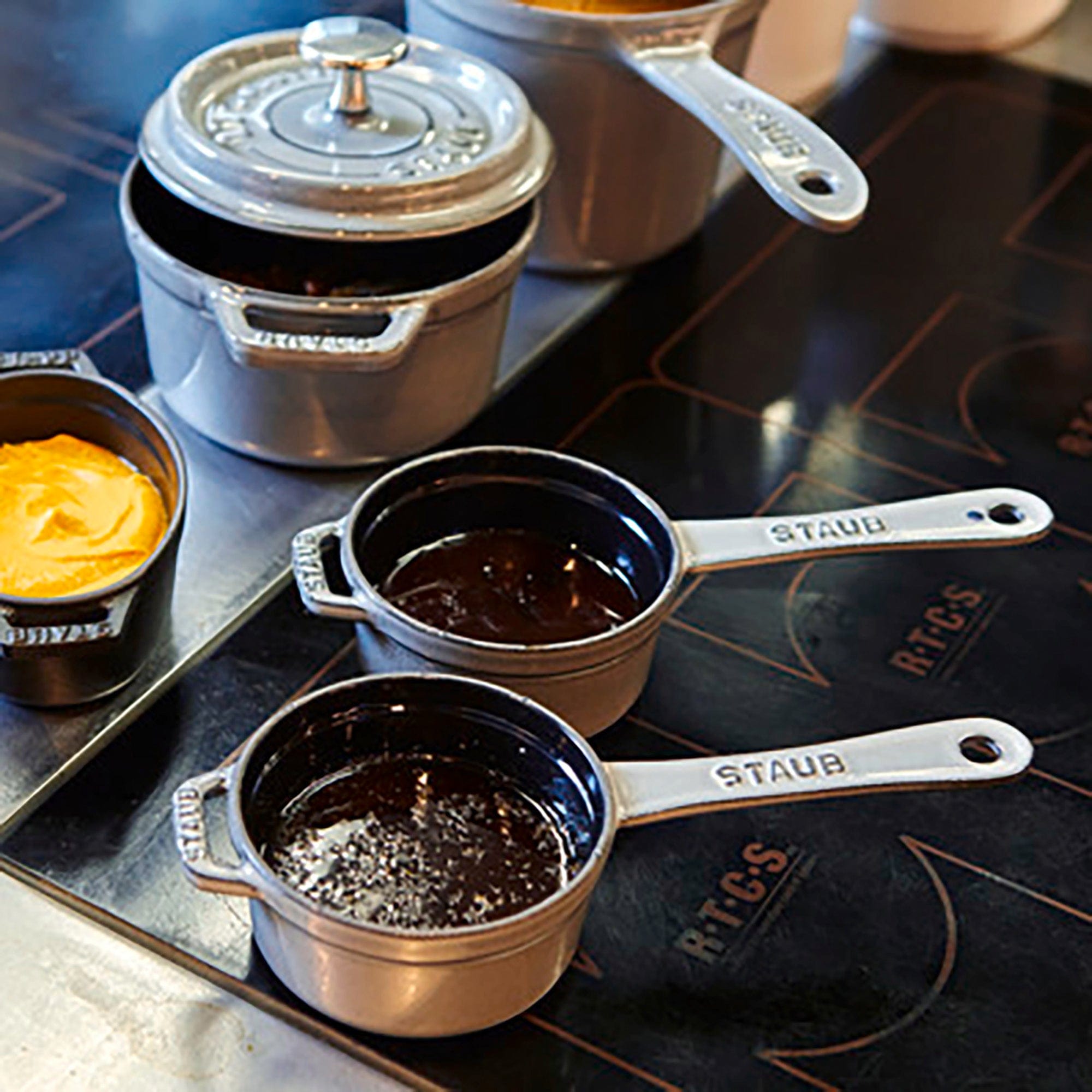 Staub Cast Iron 0.25-qt Mini Saucepan - Graphite Grey