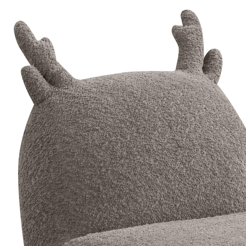 Willow & Hearth Weston 21.5"W Brown Chenille Deer-Shaped Kids Chair
