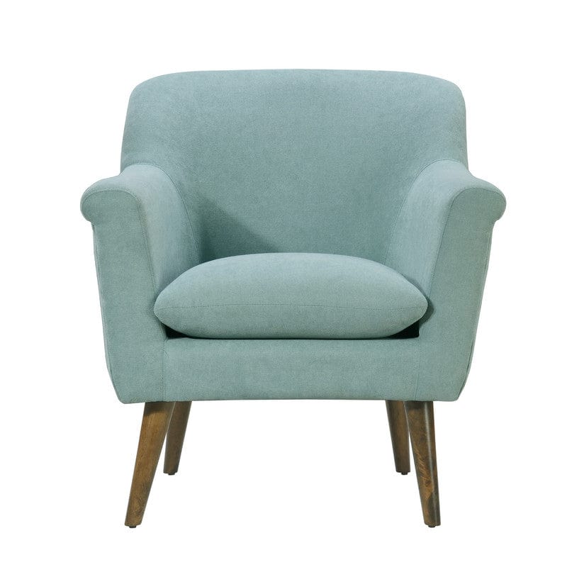 Willow & Hearth Shelby 31.5"W Aquamarine Teal Woven Fabric Oversized Armchair