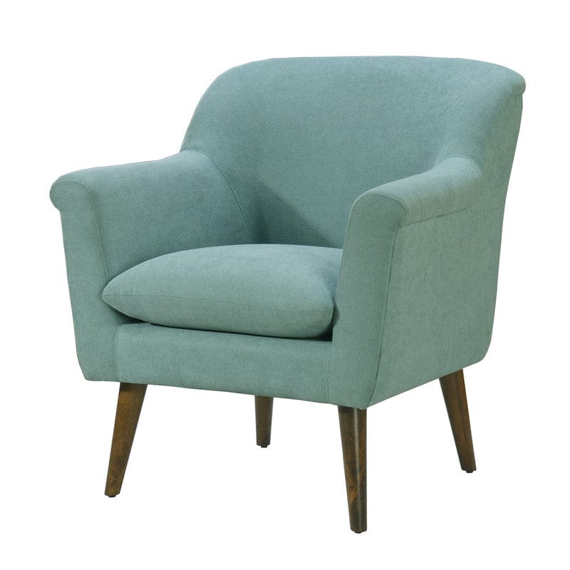 Willow & Hearth Shelby 31.5"W Aquamarine Teal Woven Fabric Oversized Armchair