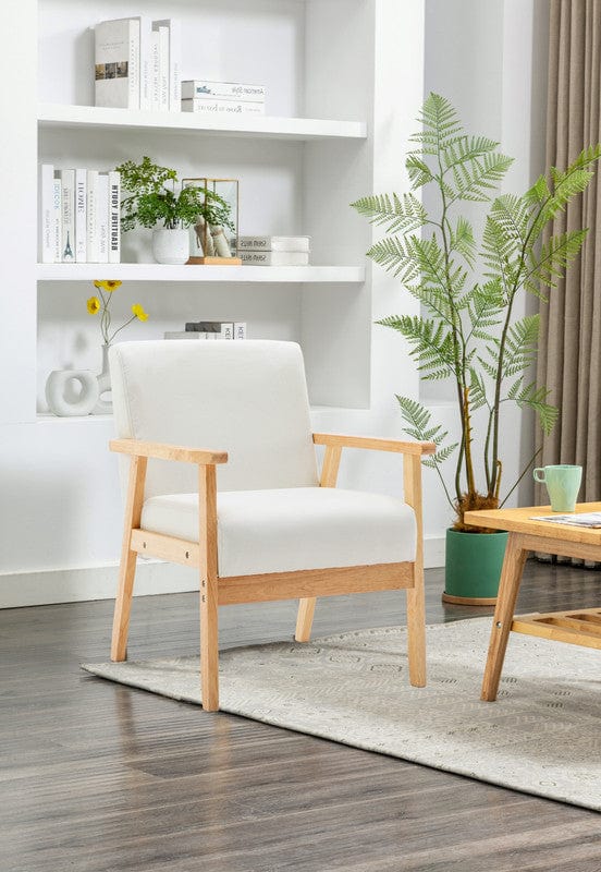 Willow & Hearth Bahamas 25"W Beige Linen Fabric Chair