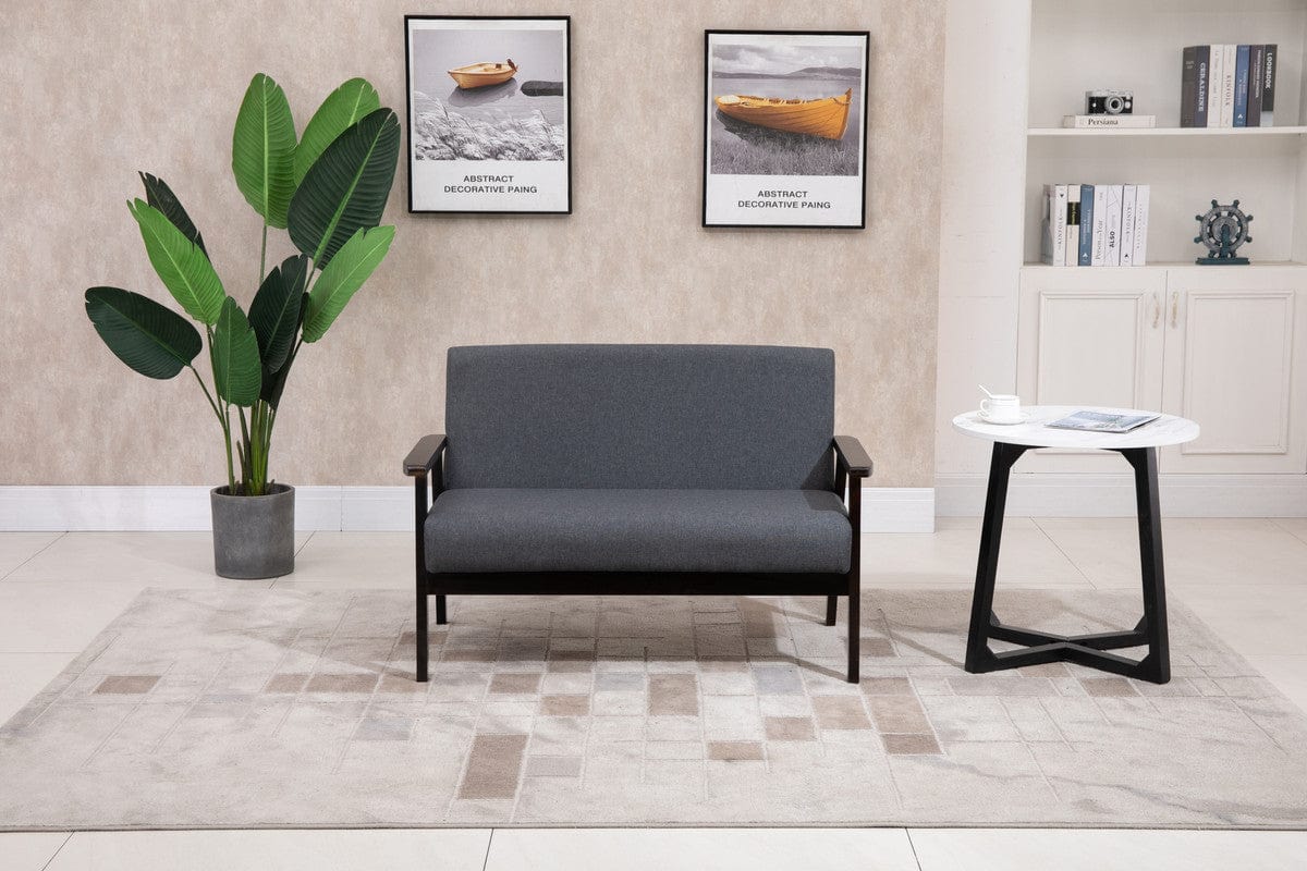 Willow & Hearth Bahamas 45"W Dark Gray Loveseat