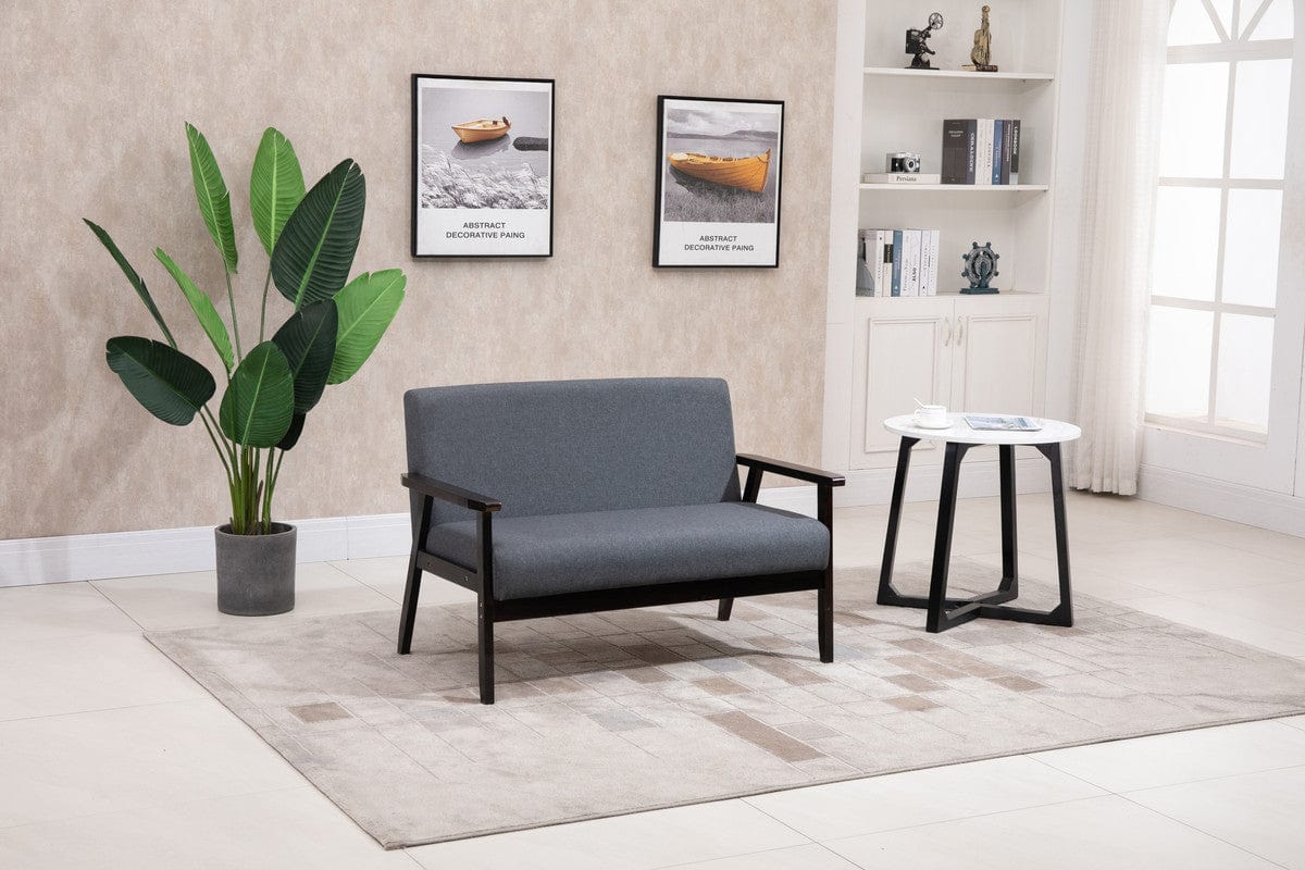 Willow & Hearth Bahamas 45"W Dark Gray Loveseat