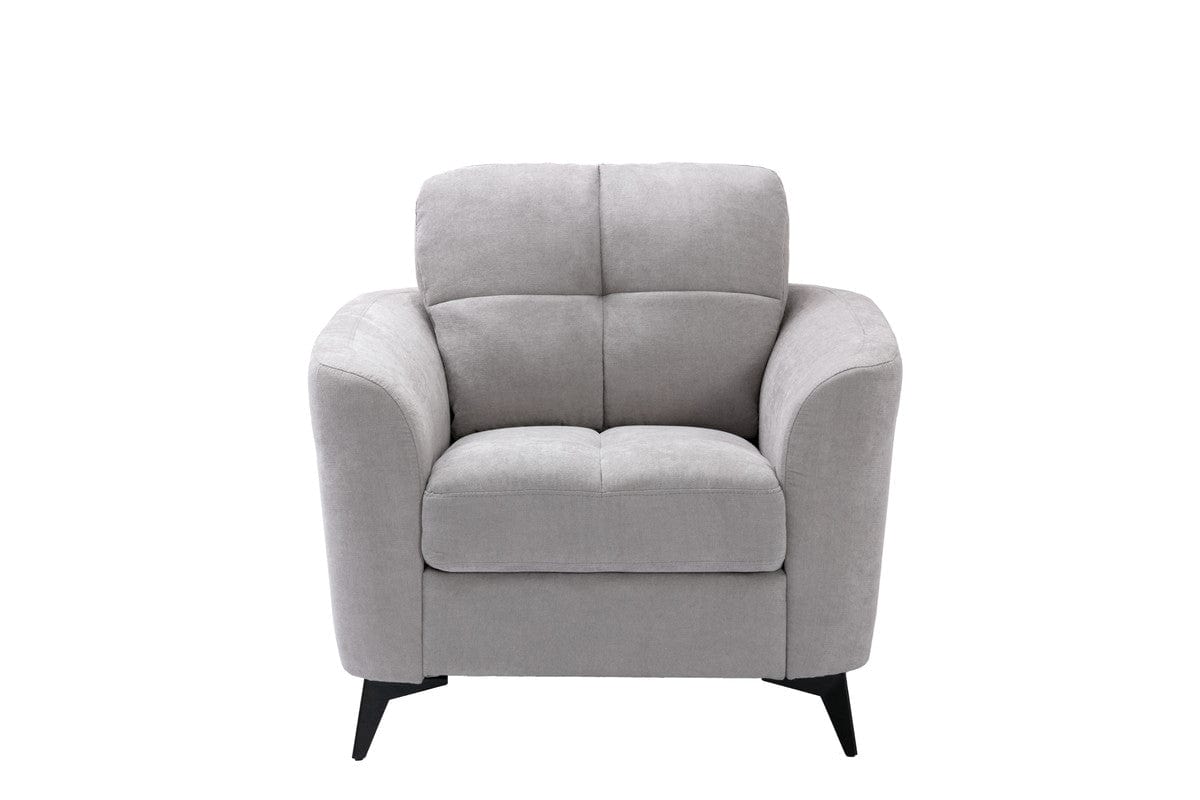 Willow & Hearth Callie 39"W Light Gray Woven Fabric Chair