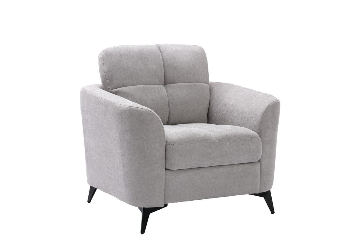 Willow & Hearth Callie 39"W Light Gray Woven Fabric Chair