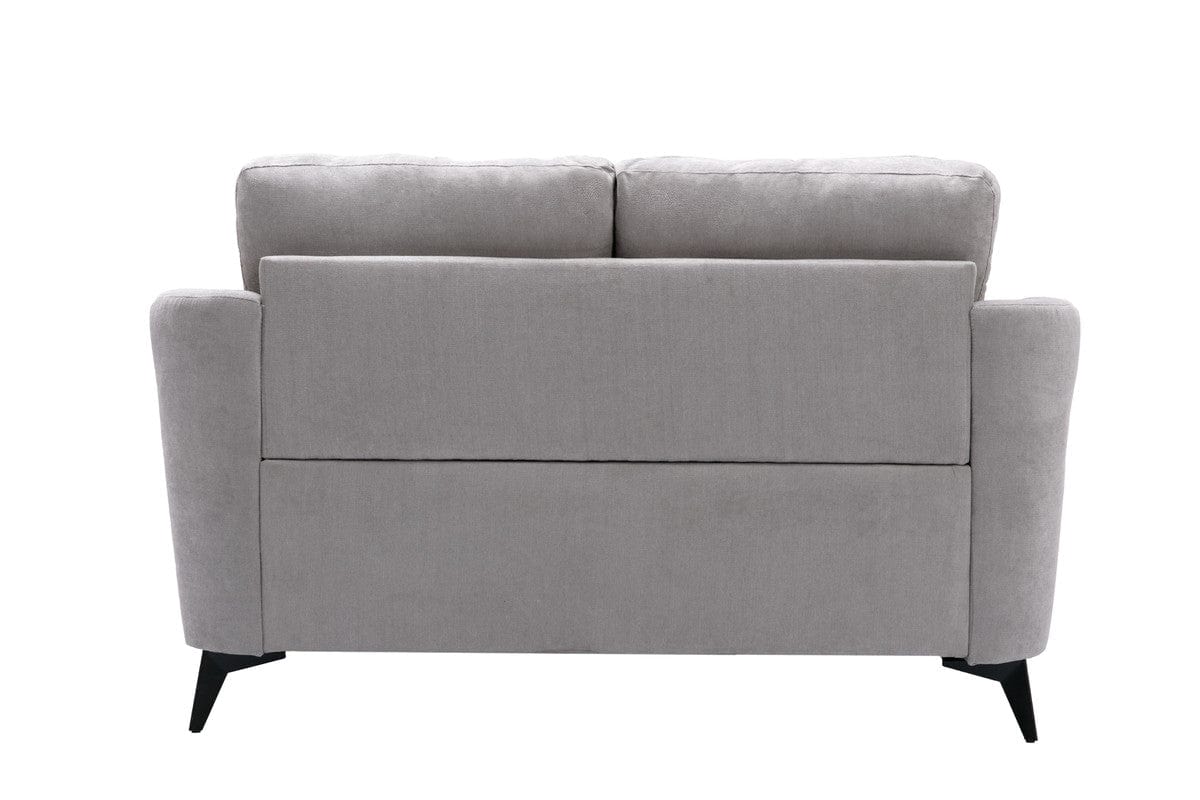 Willow & Hearth Callie 60"W Light Gray Woven Fabric Loveseat