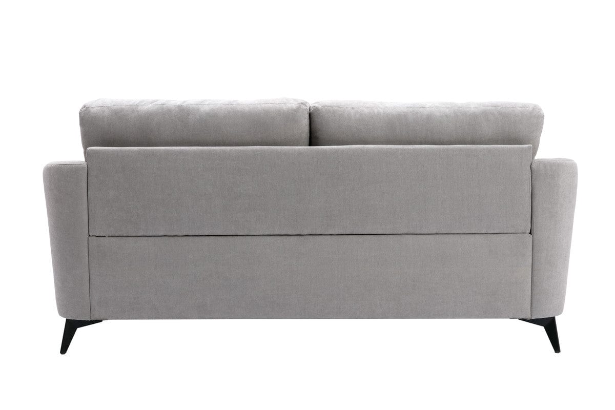 Willow & Hearth Callie 79"W Light Gray Woven Fabric Sofa