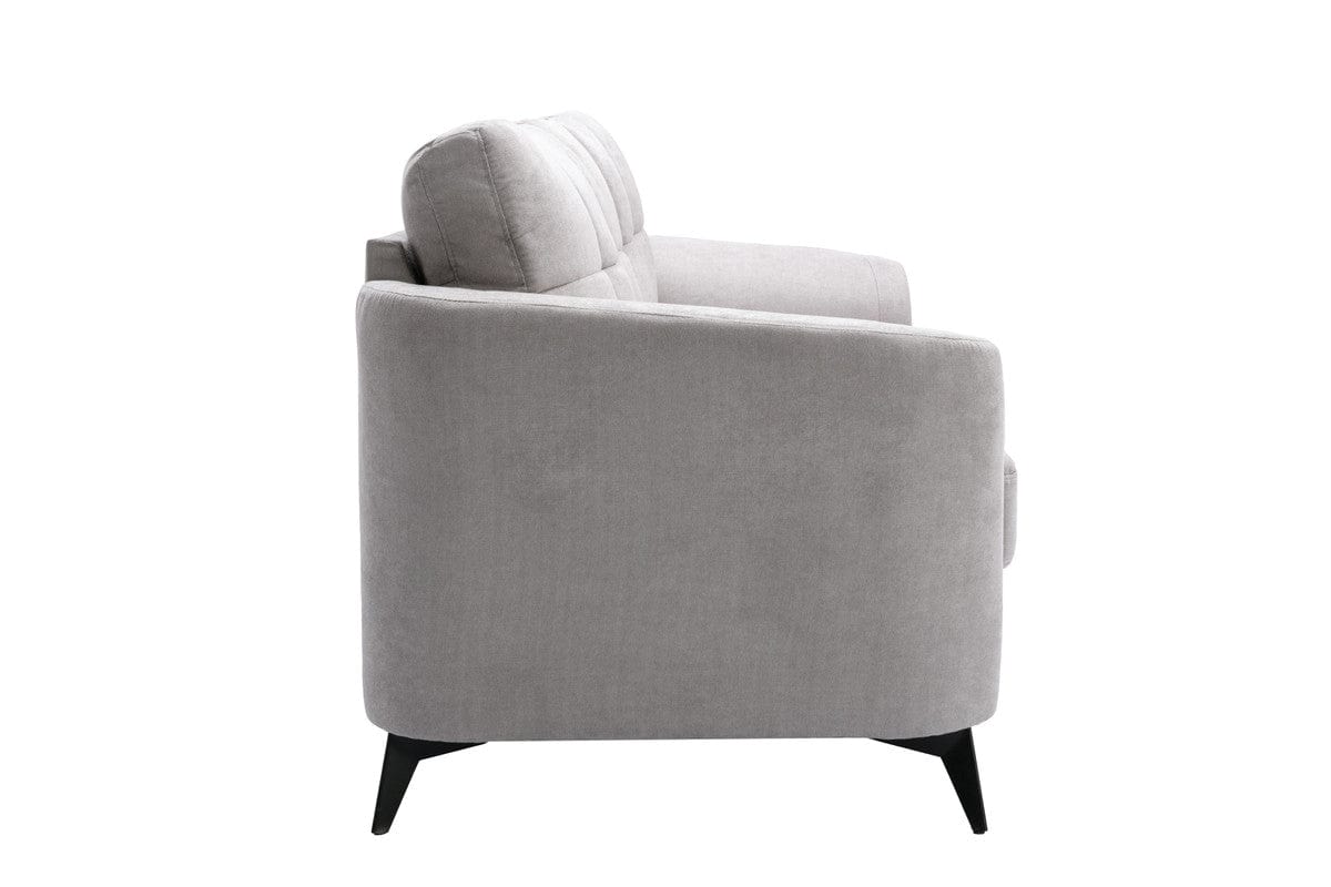 Willow & Hearth Callie 79"W Light Gray Woven Fabric Sofa