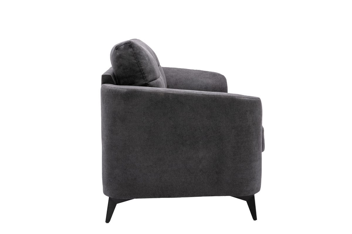 Willow & Hearth Callie 79"W Gray Woven Fabric Sofa