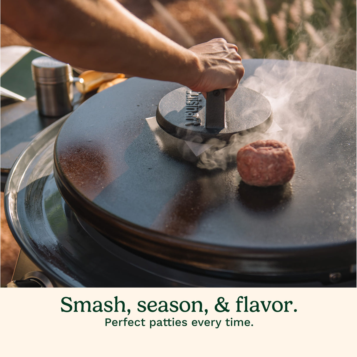 Cuisinart Cast Iron Smash Burger Press, 6.5" Dia