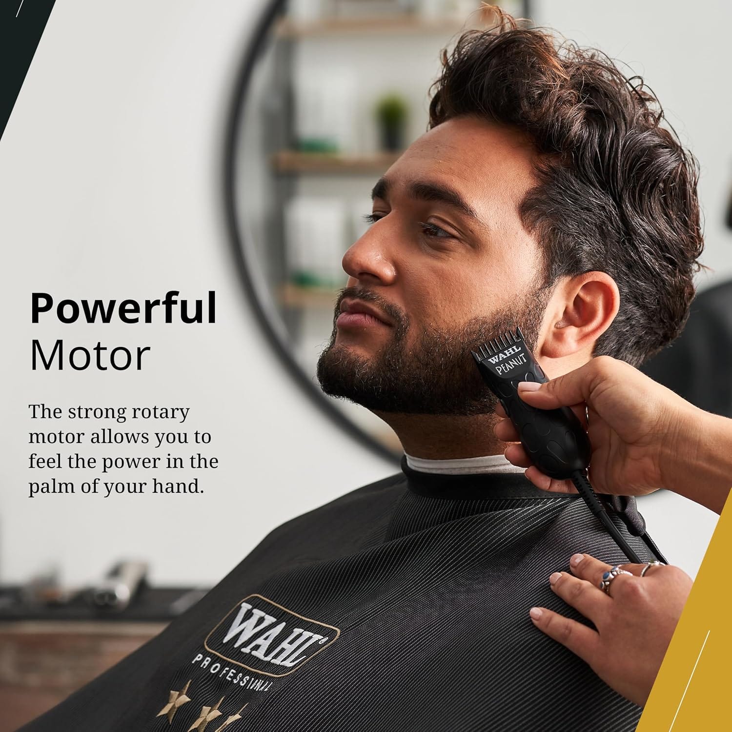 Wahl Professional Peanut-Grip Hair + Beard Trimmer Clipper, Corded, Black