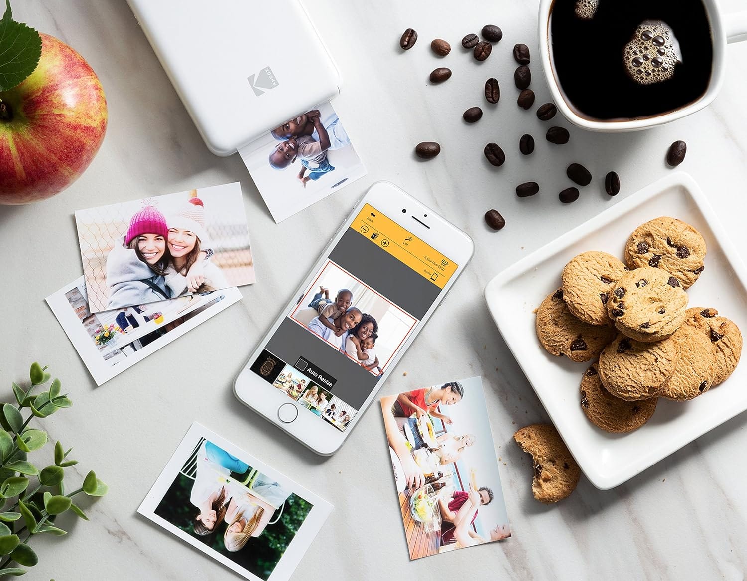 Kodak Mini 2 HD Wireless Portable Mobile Instant Photo Printer, 4PASS Tech, iOS & Android Compatible, White