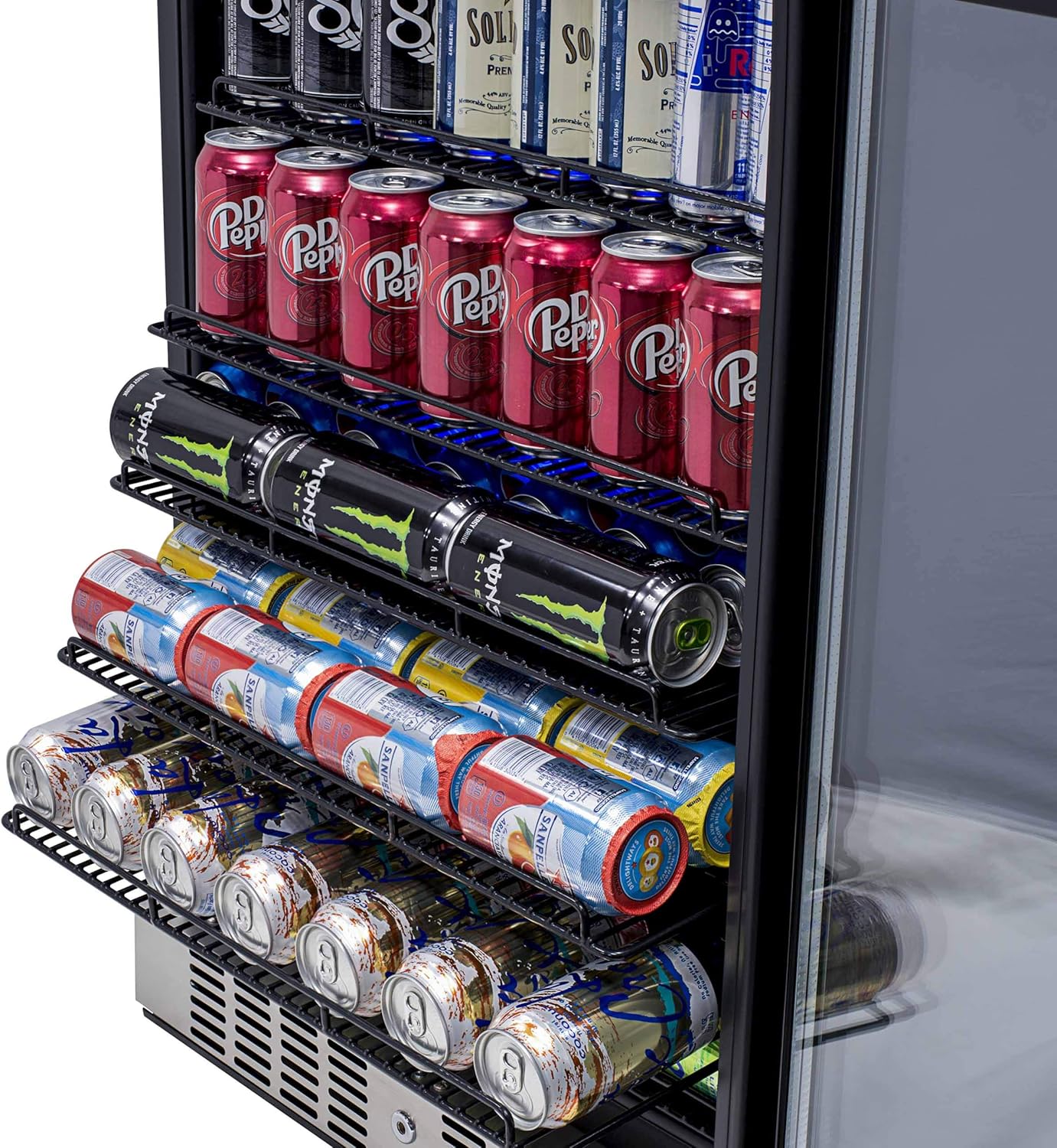 Newair 24" Beverage Fridge, 177 Cans, Stainless Steel - Certified Refurbished