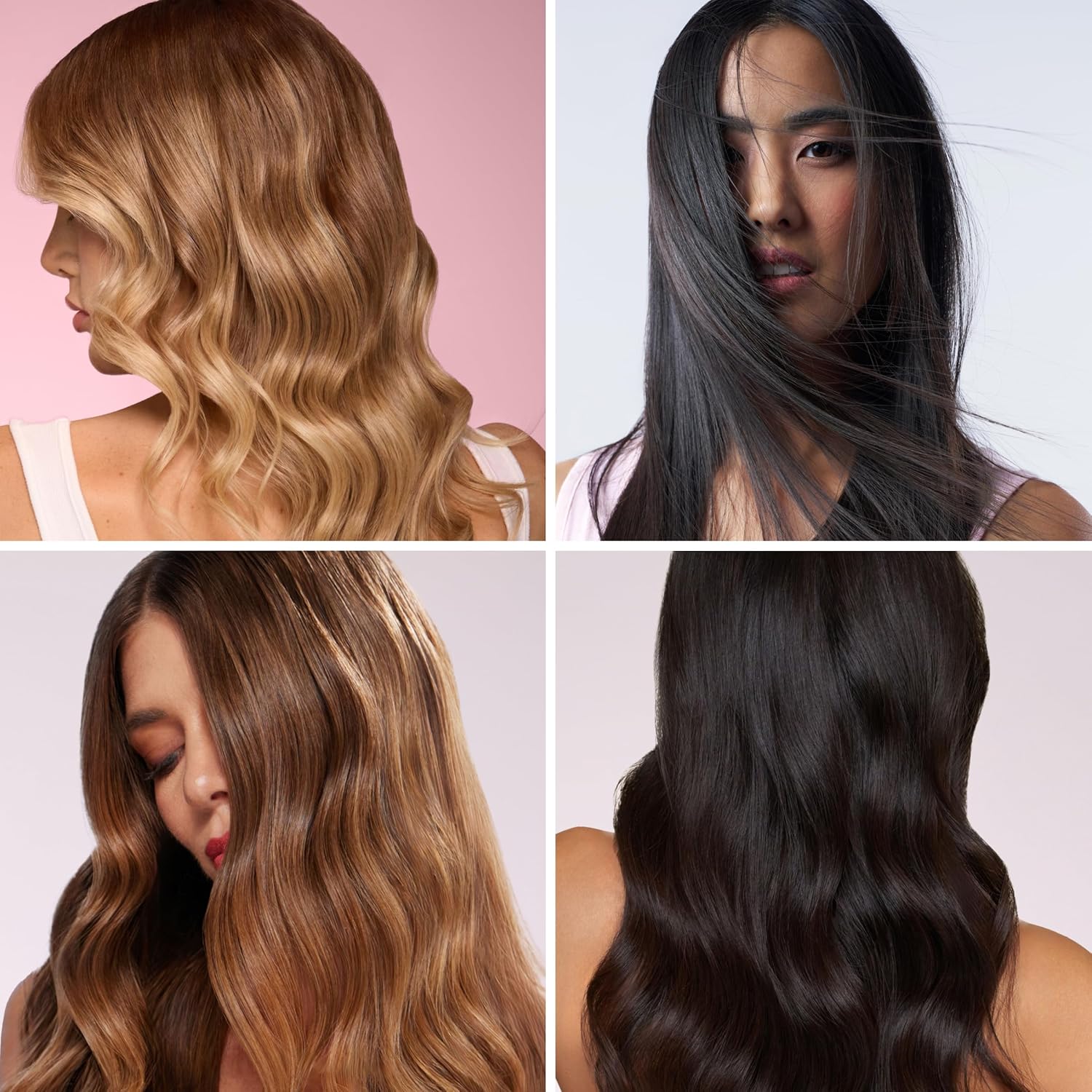 L'ange Hair Le Duo Standard 360° Airflow Styler, 2-in-1 Curling Wand & Flat Iron, Cooling Vents, Adjustable Temp & Dual Voltage, Blush