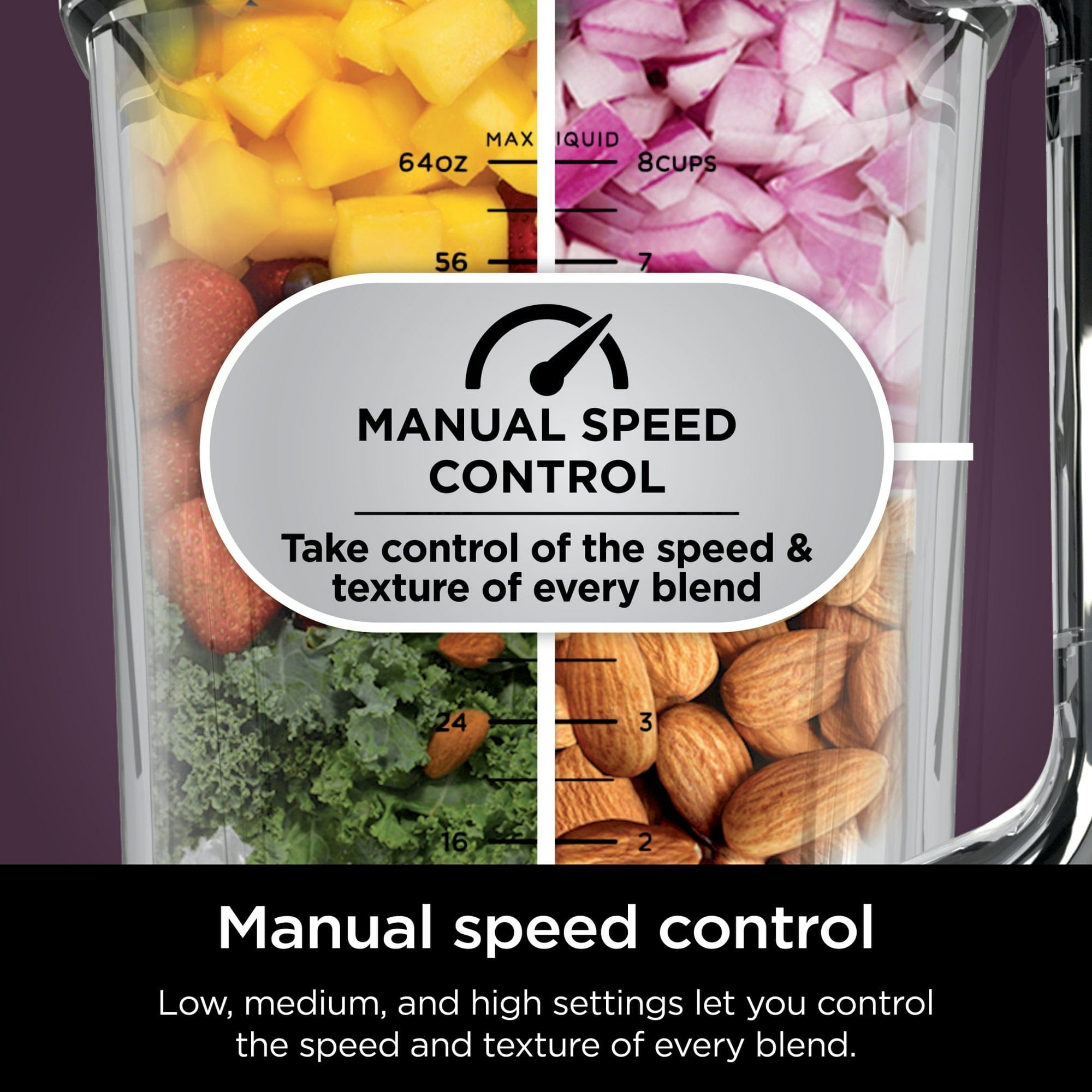 Ninja Detect Kitchen System 72-Oz Blender, 3 Speeds, Blend, Crush, Chop, Smoothies, BlendSense Technology, Silver - Certified Refurbished