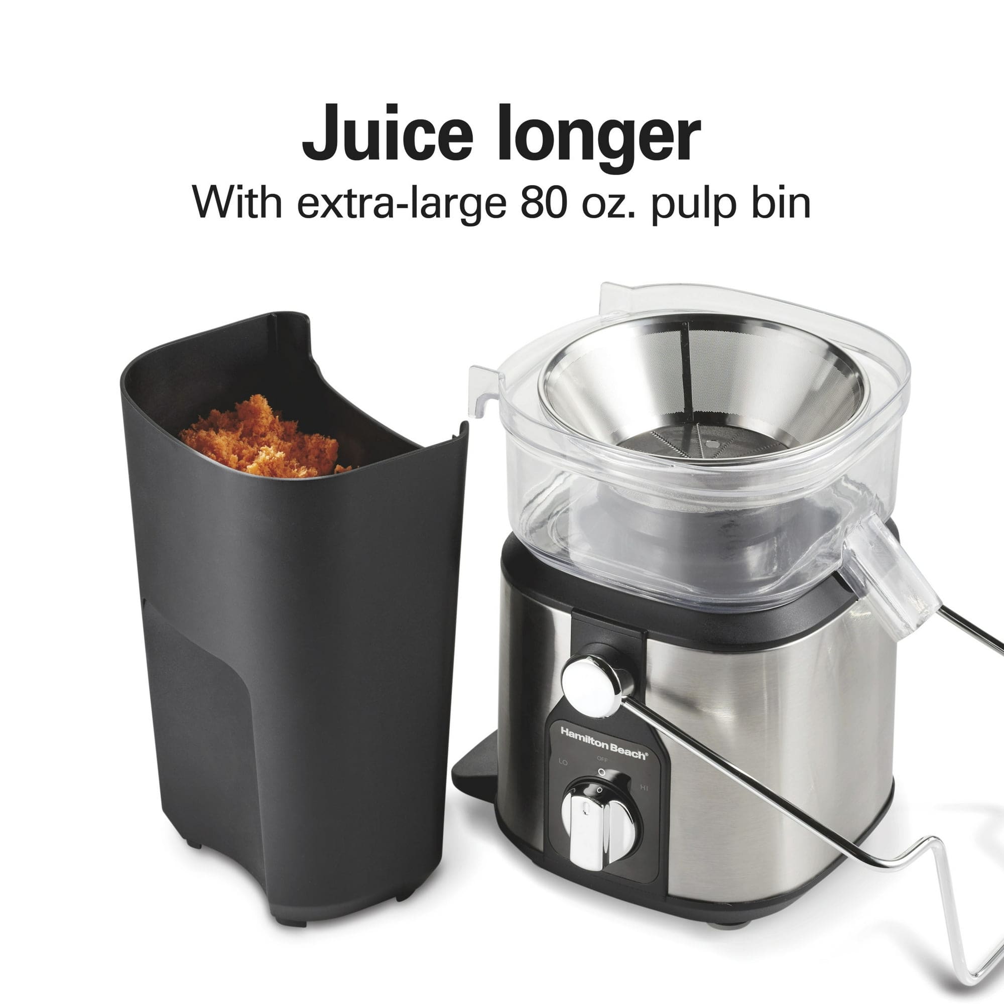 Hamilton Beach Easy Clean Juicer, Juice Extractor, Big Mouth Chute - Certified Refurbished