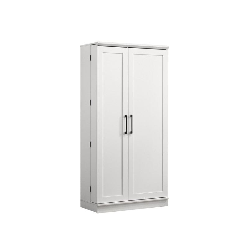 Willow & Hearth Lincoln 35"W White Storage Cabinet with Swing-Out Storage Door