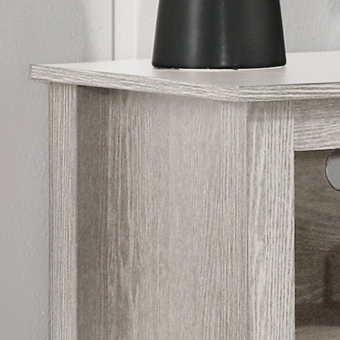 Willow & Hearth Benito Dusty Gray 70"W TV Stand with Open Shelves and Cable Management