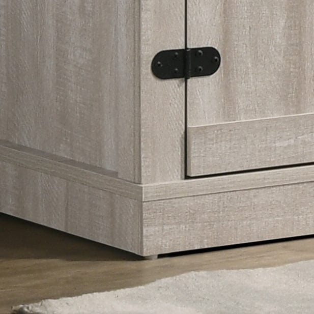 Willow & Hearth Salma Dusty Gray 58"W TV Stand with 2 Open Shelves and 2 Cabinets