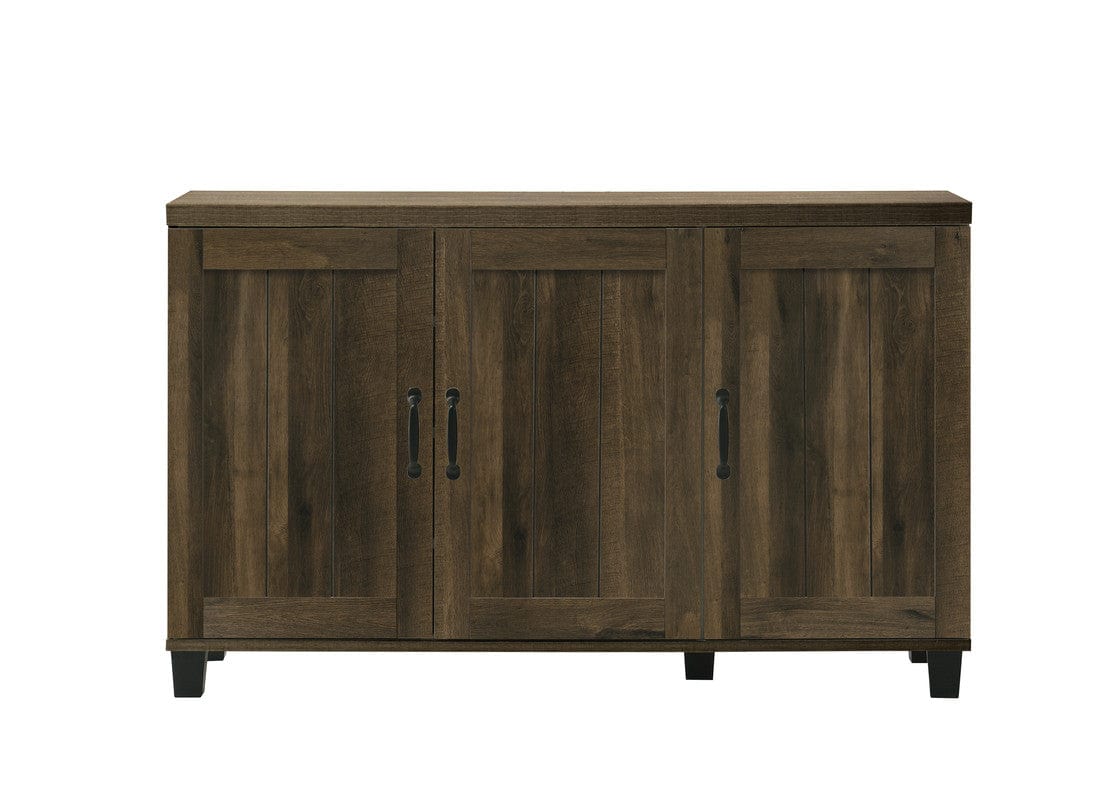 Willow & Hearth Corby 45"W Dark Dusty Oak Finish 3-Door Shoe Cabinet