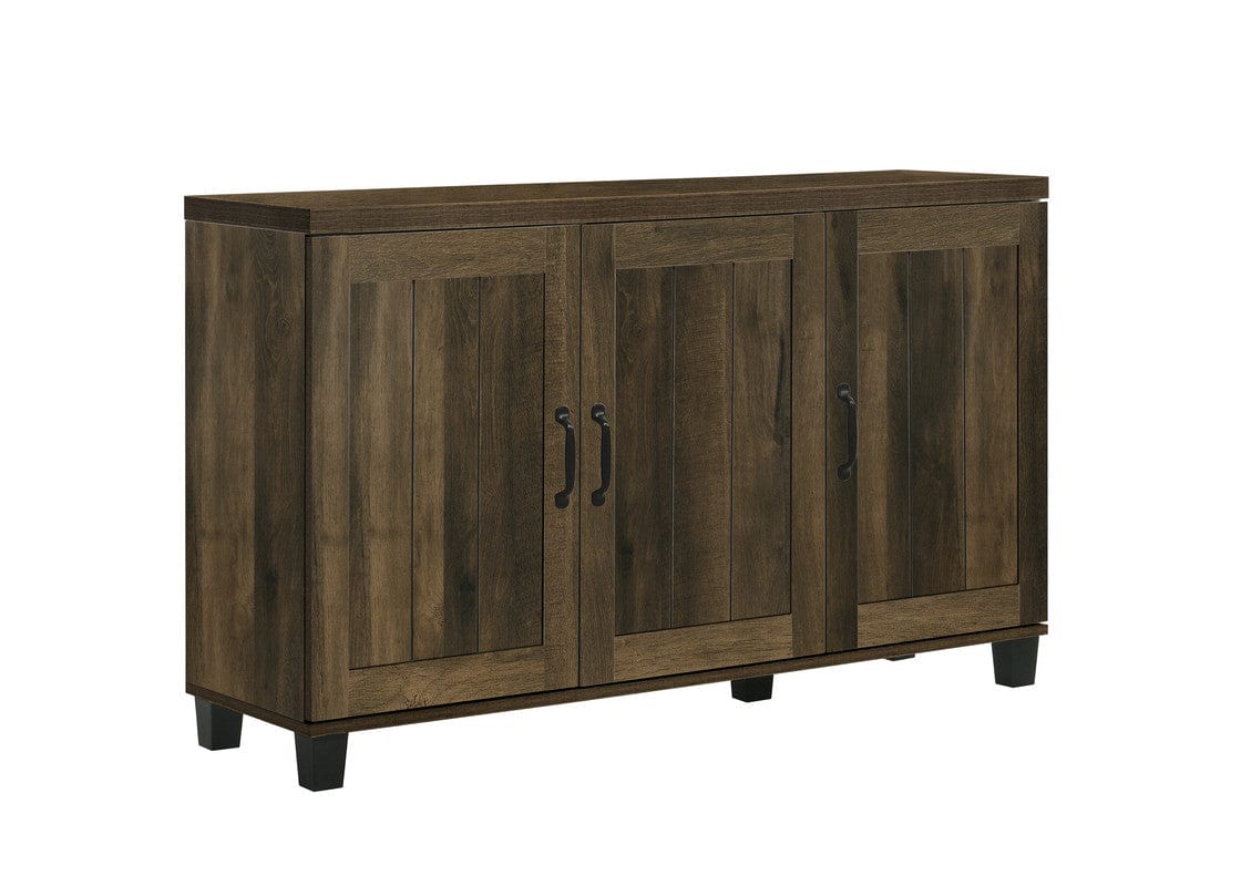 Willow & Hearth Corby 45"W Dark Dusty Oak Finish 3-Door Shoe Cabinet