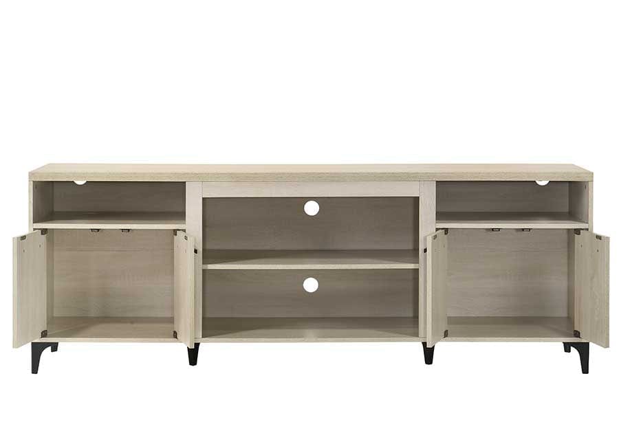 Willow & Hearth Evander 70"W Oak Finish 4-Door TV Stand