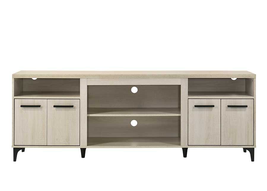 Willow & Hearth Evander 70"W Oak Finish 4-Door TV Stand