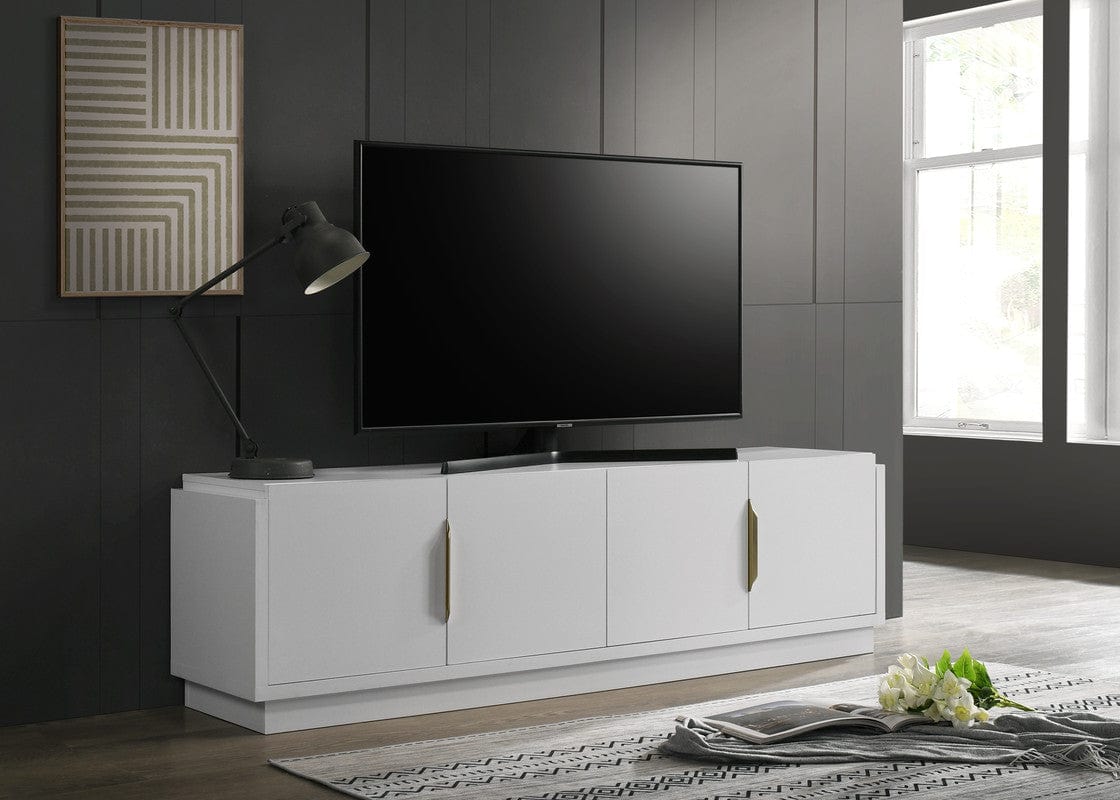Willow & Hearth Palmer 70"W White 4-Door TV Stand