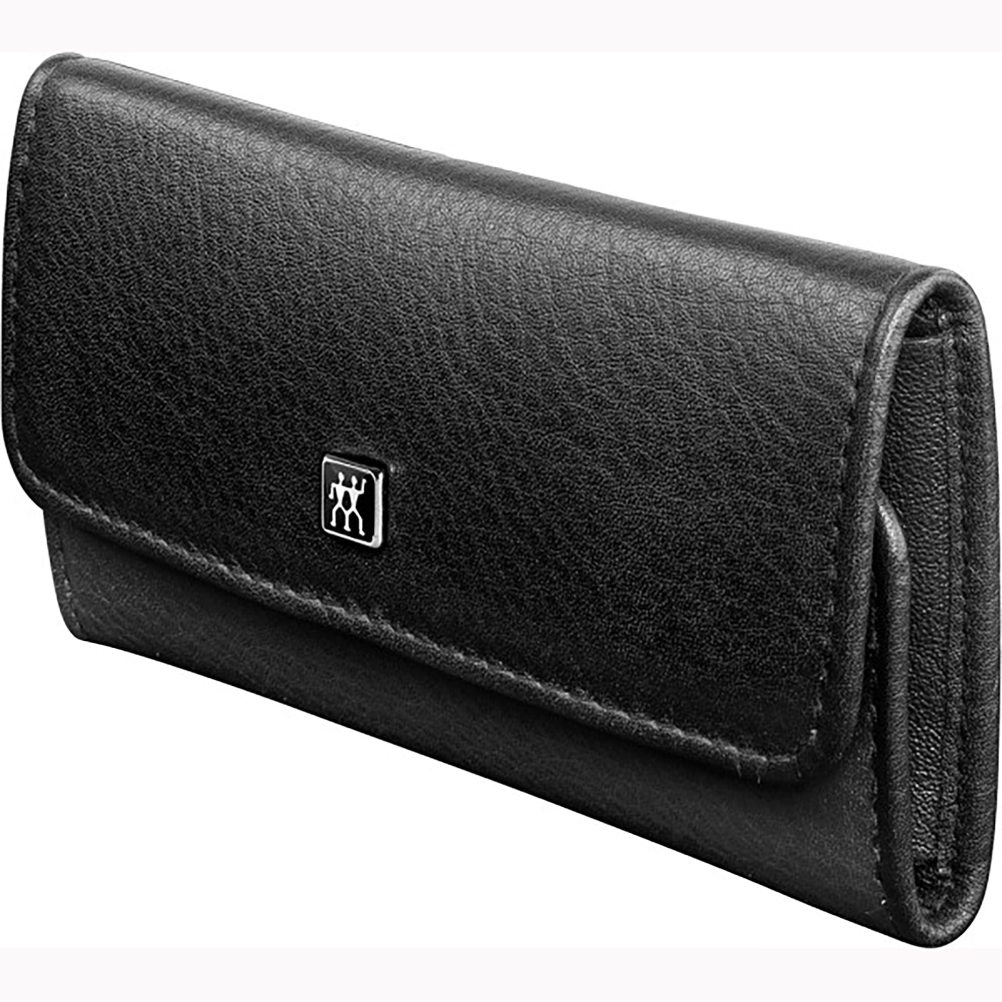 Zwilling Beauty Twinox Travel Nail Kit, Manicure and Pedicure Kit, Cowhide Leather 5-Piece Nail Care Set, Durable Stainless-Steel Instruments, Premium Leather, Black