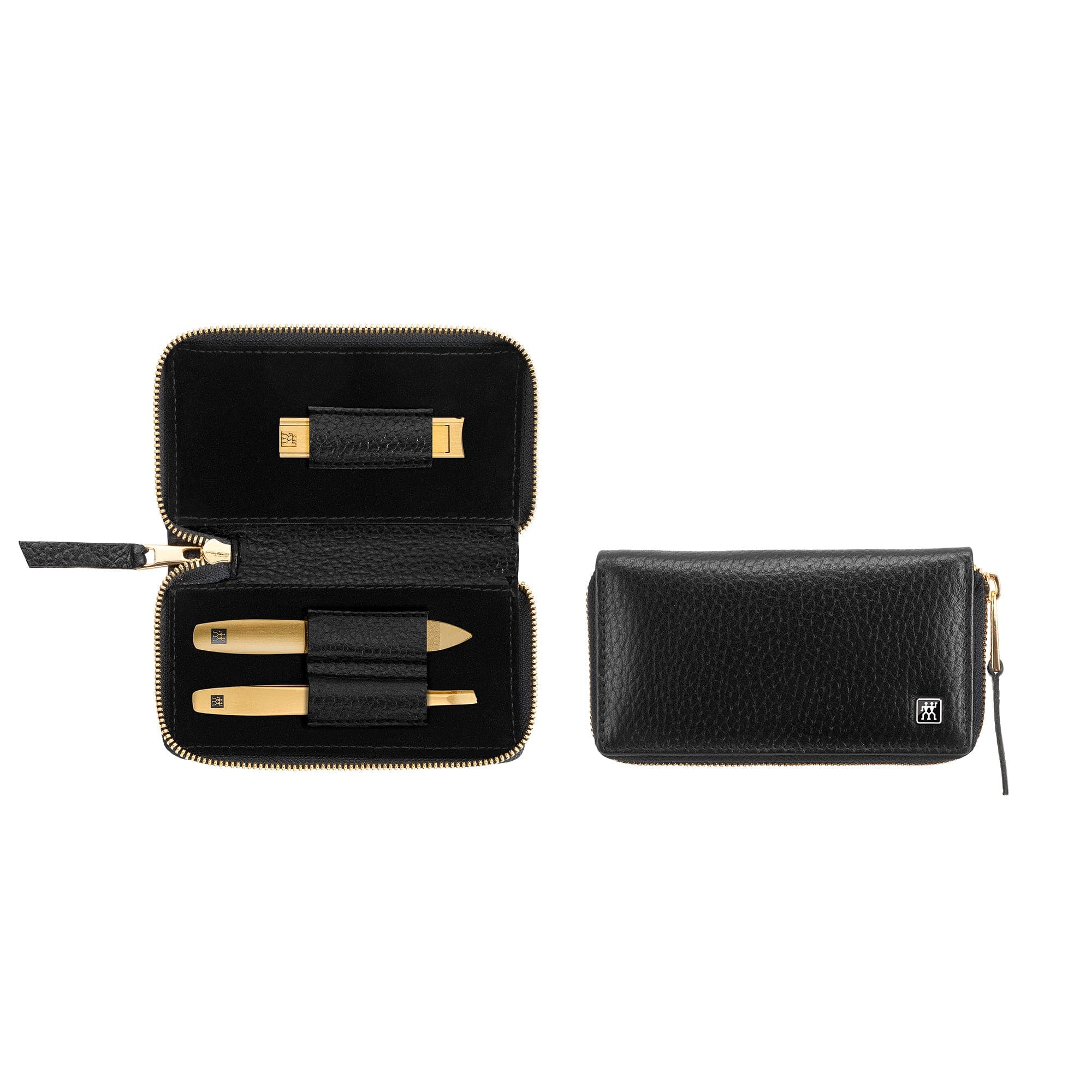 Zwilling Beauty Twinox 4-pc Gold Manicure Set with Black Leather Case