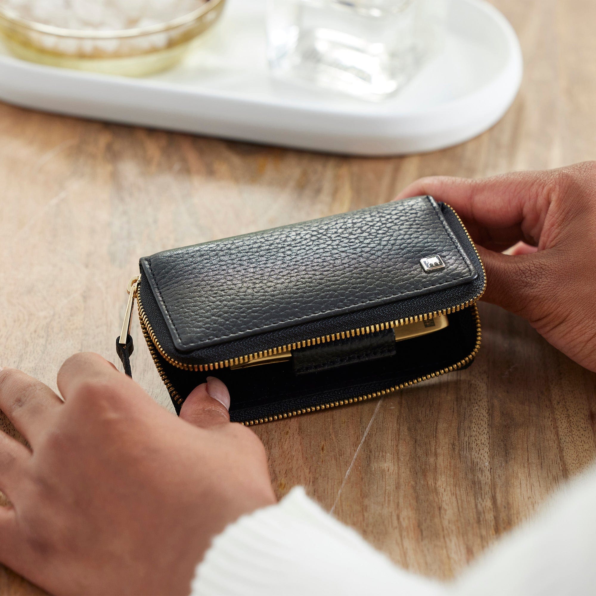 Zwilling Beauty Twinox 4-pc Gold Manicure Set with Black Leather Case