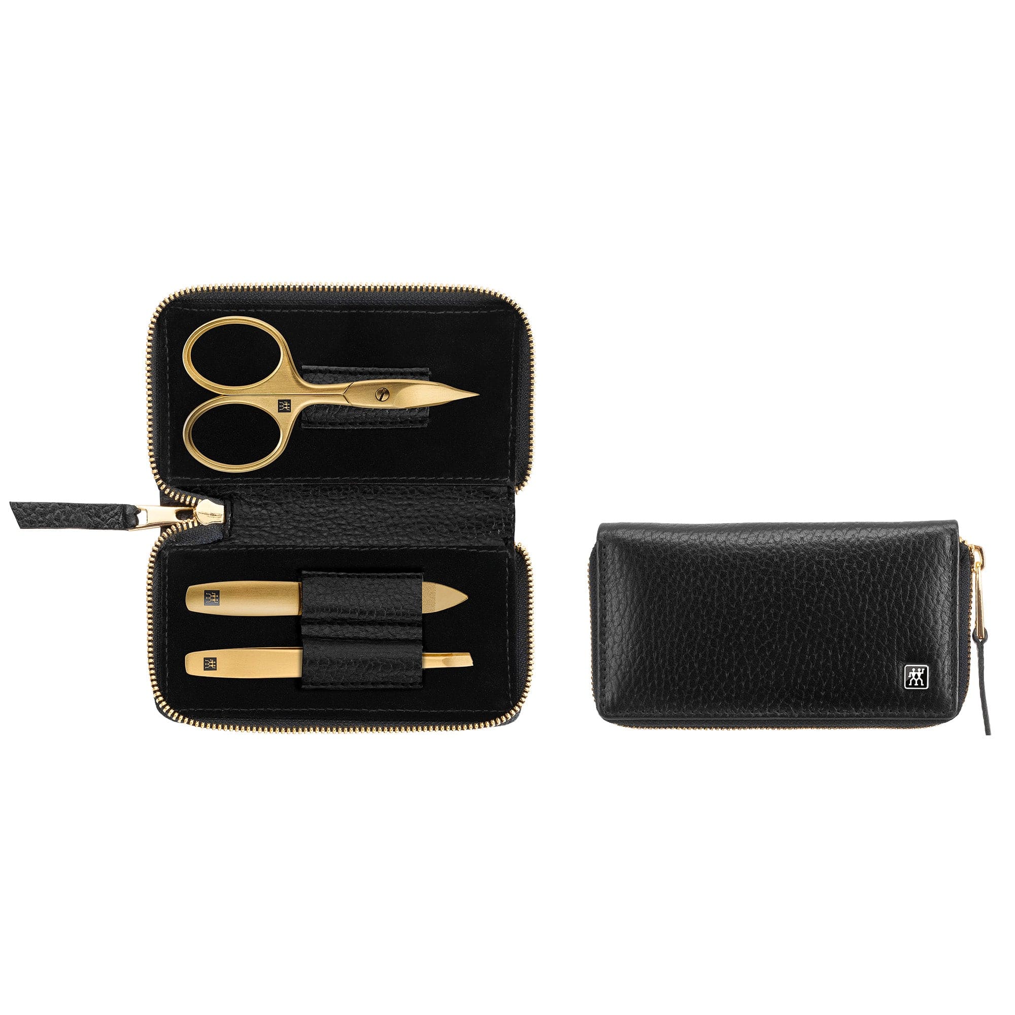 Zwilling Beauty Twinox 4-pc Gold Manicure Set with Black Leather Case