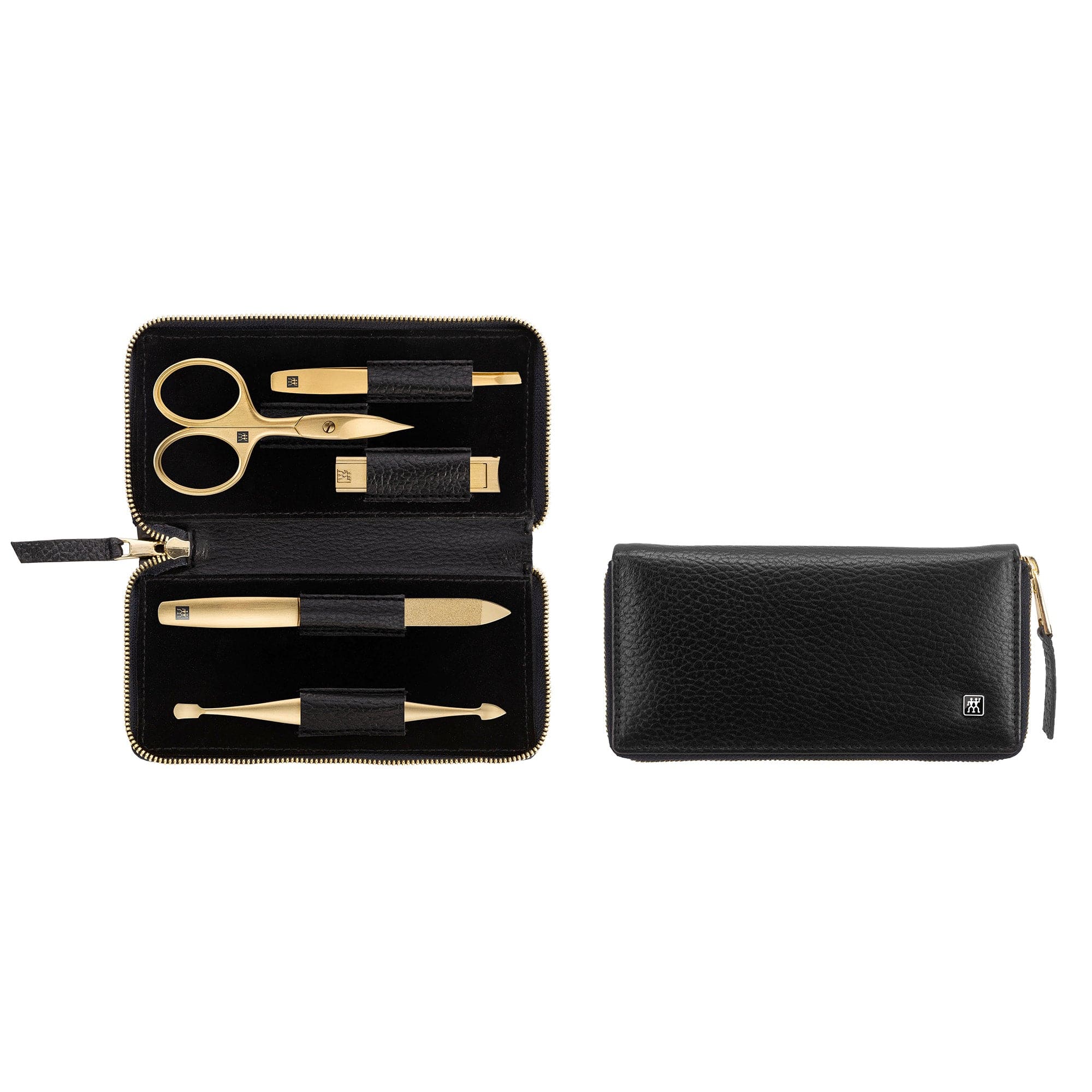 Zwilling Beauty Twinox 6-pc Gold Manicure Set with Black Leather Case