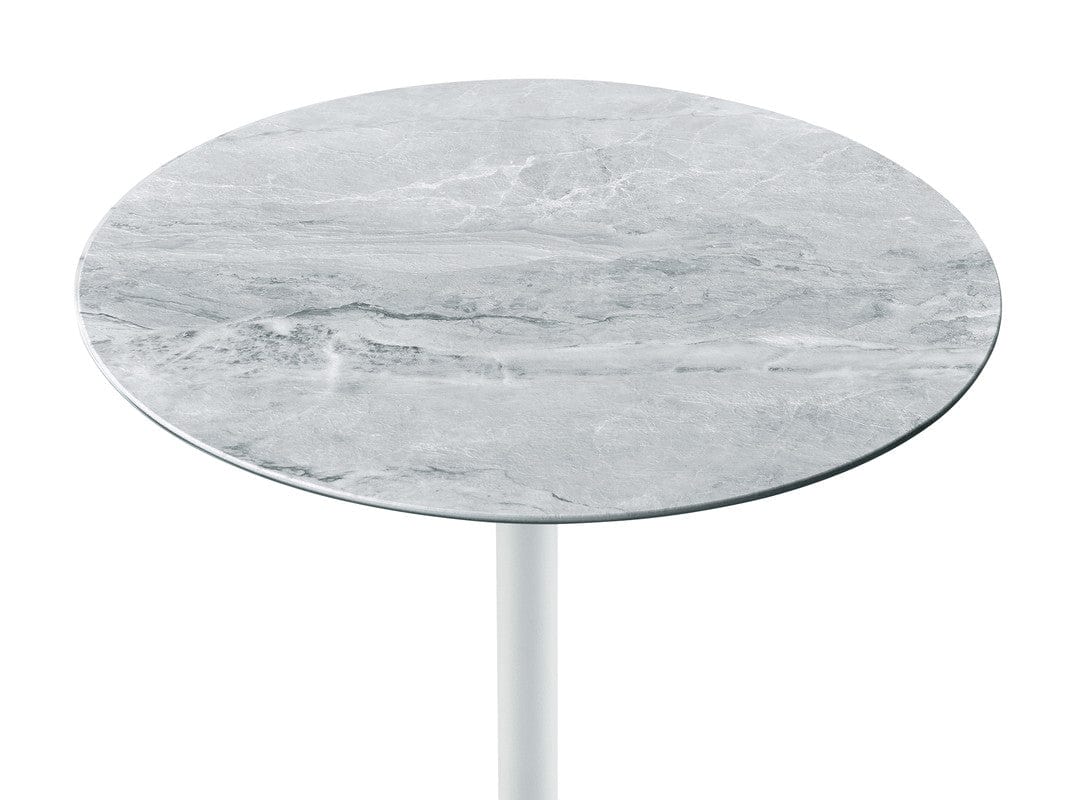 Willow & Hearth Orbit 15.5"W End Table with Height Adjustable Gray Marble Textured Top