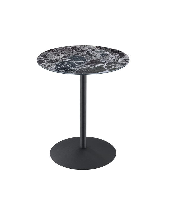 Willow & Hearth Circa 17.5"W End Table with Black Marble Textured Top