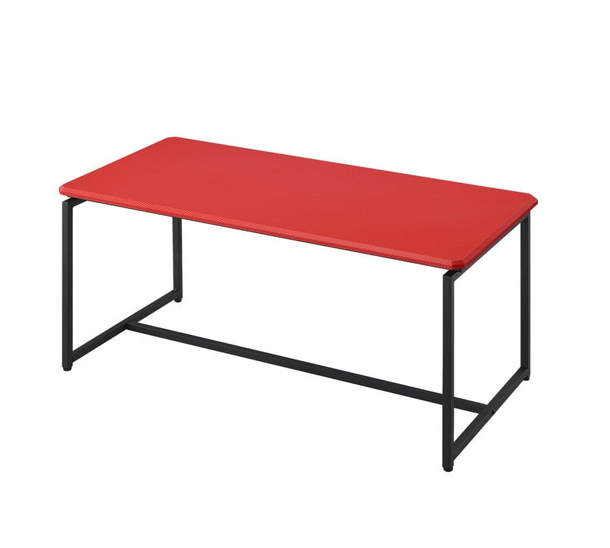Willow & Hearth GT 3 Piece Red Carbon Fiber Wrap 39.5"W Coffee Table and End Table Set