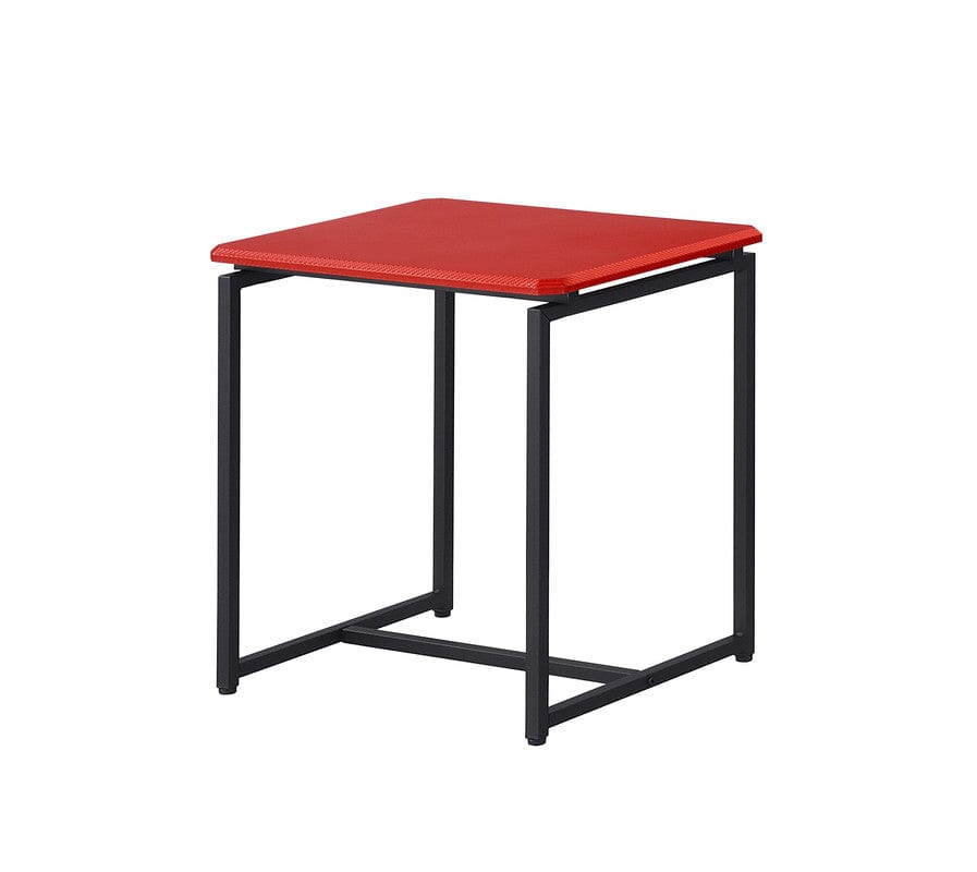 Willow & Hearth GT 3 Piece Red Carbon Fiber Wrap 39.5"W Coffee Table and End Table Set